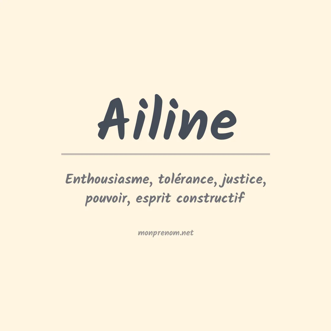 Signification du Prénom Ailine