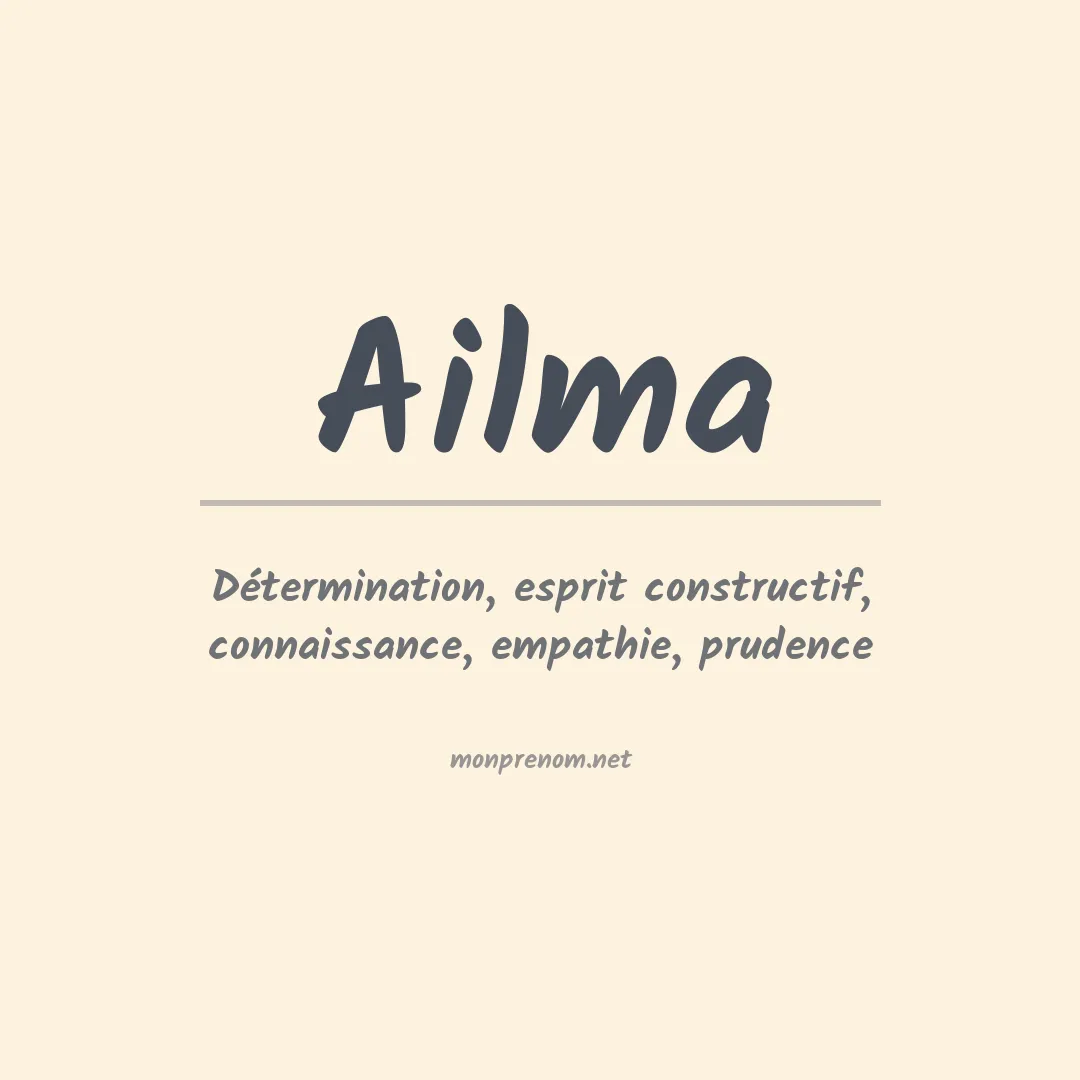 Signification du Prénom Ailma