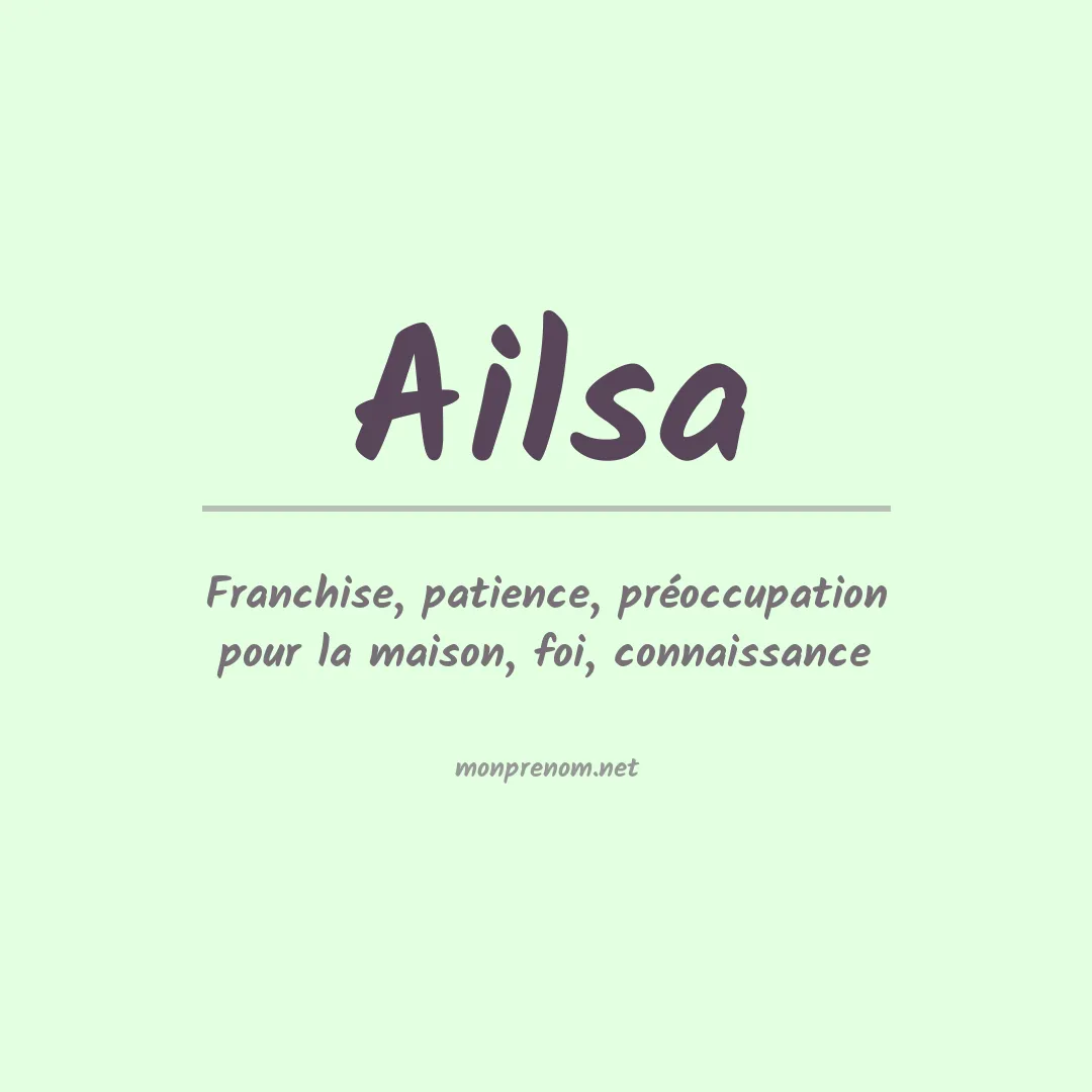 Signification du Prénom Ailsa