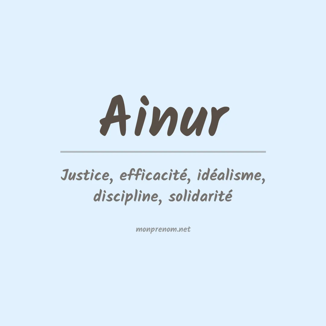 Signification du Prénom Ainur Signification du Prénom Ainur