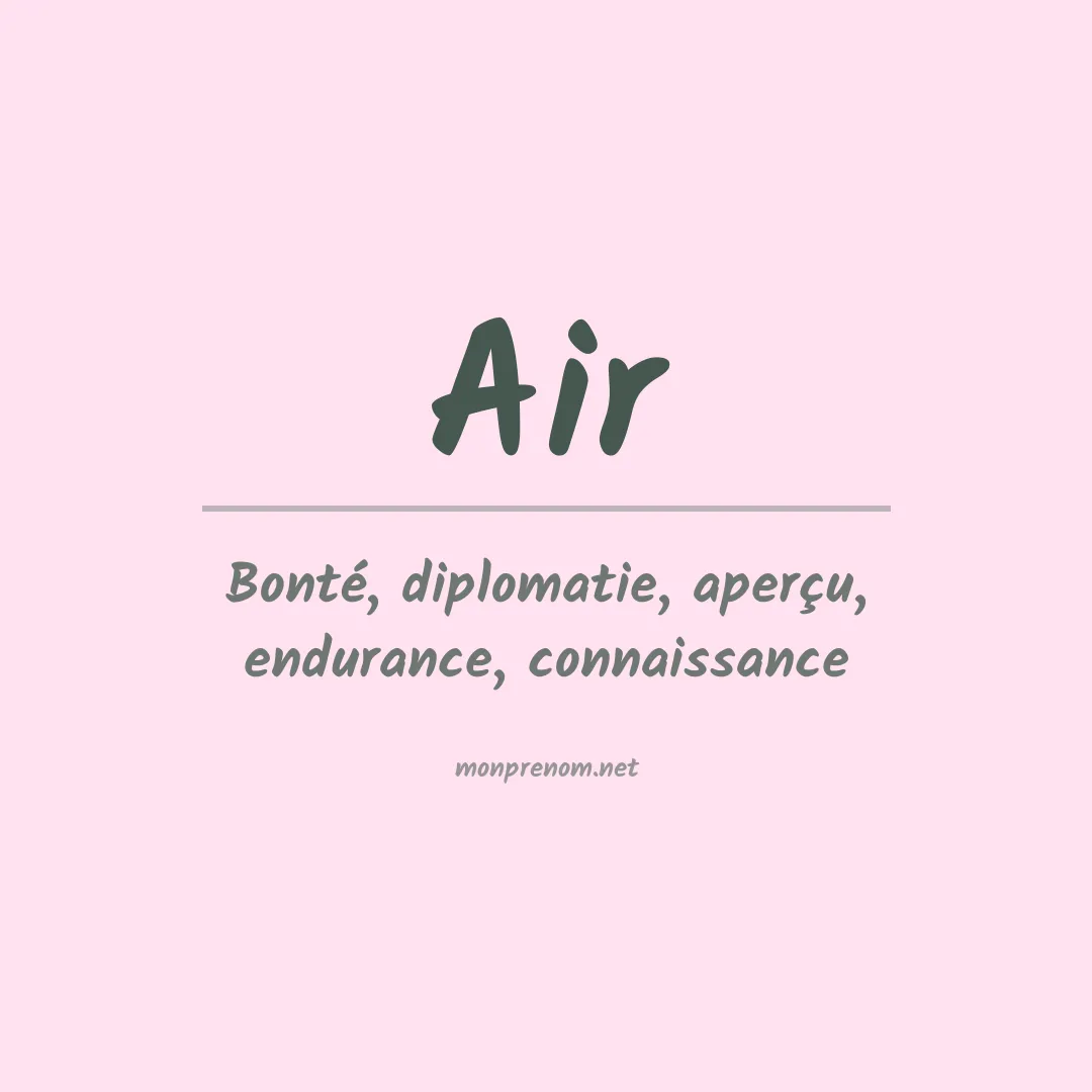 Signification du Prénom Air