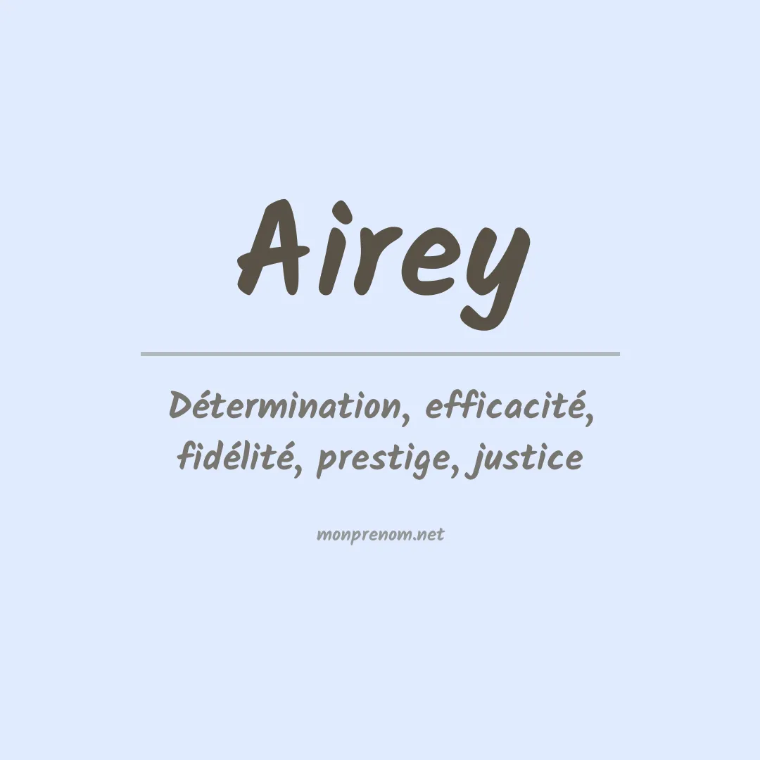 Signification du Prénom Airey