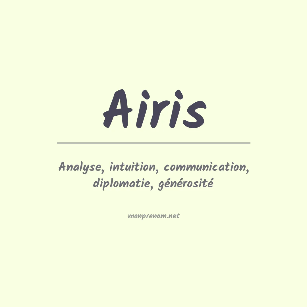 Signification du Prénom Airis Signification du Prénom Airis