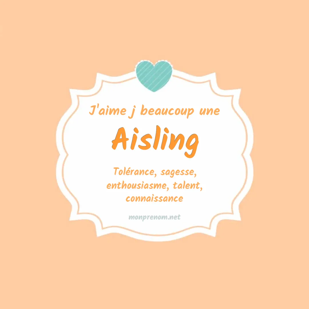 j'aime beaucoup Aisling