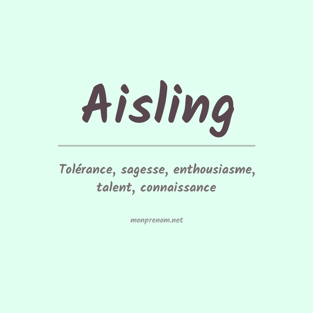 Signification du Prénom Aisling