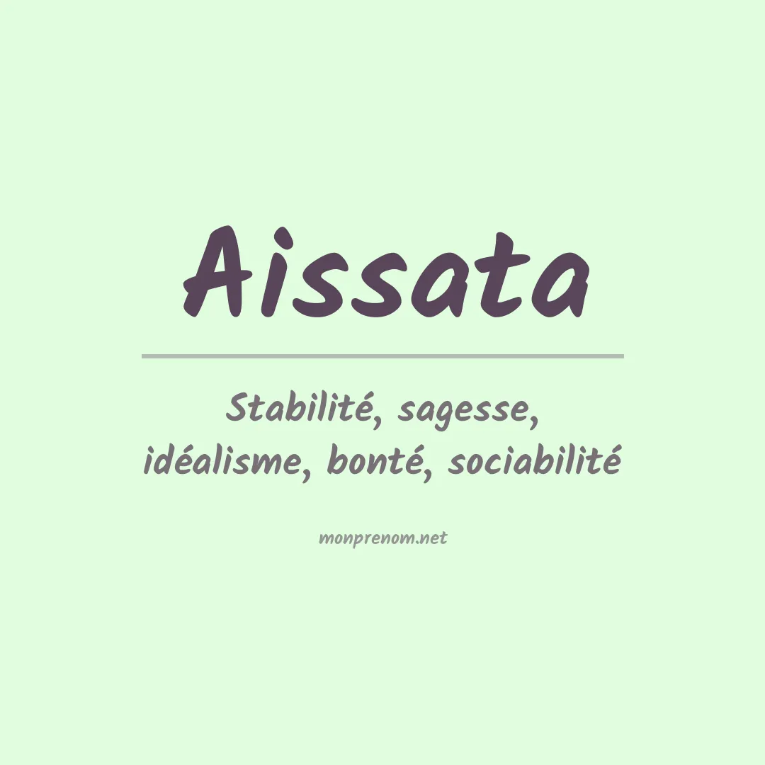 Signification du Prénom Aissata Signification du Prénom Aissata