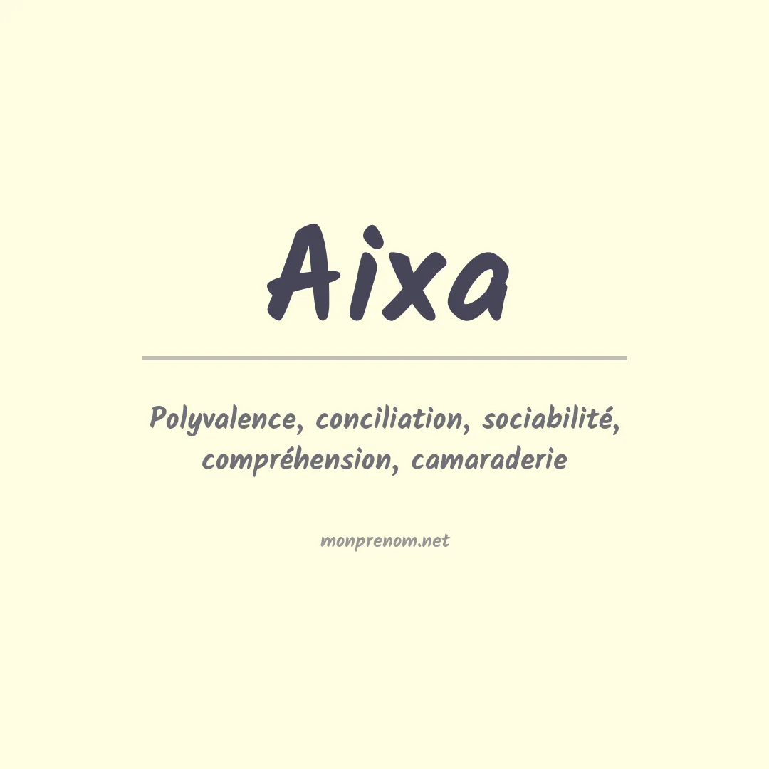 Signification du Prénom Aixa