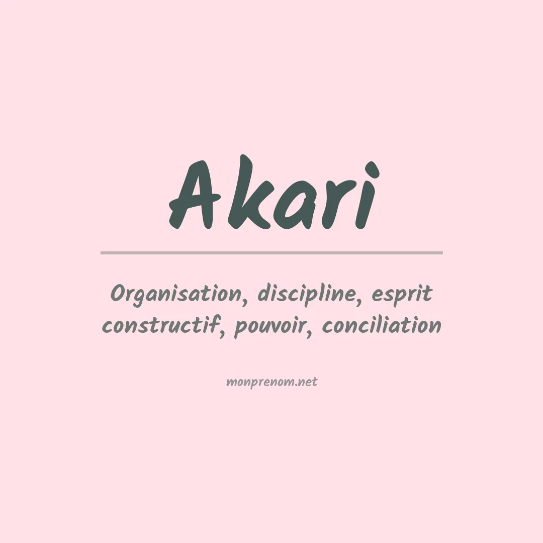 Signification du Prénom Akari