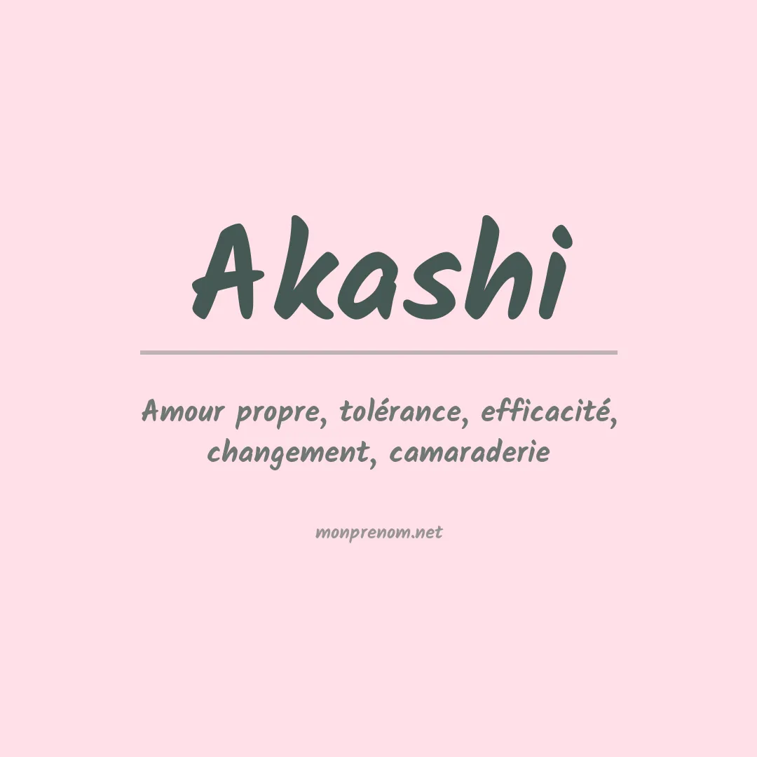 Signification du Prénom Akashi Signification du Prénom Akashi