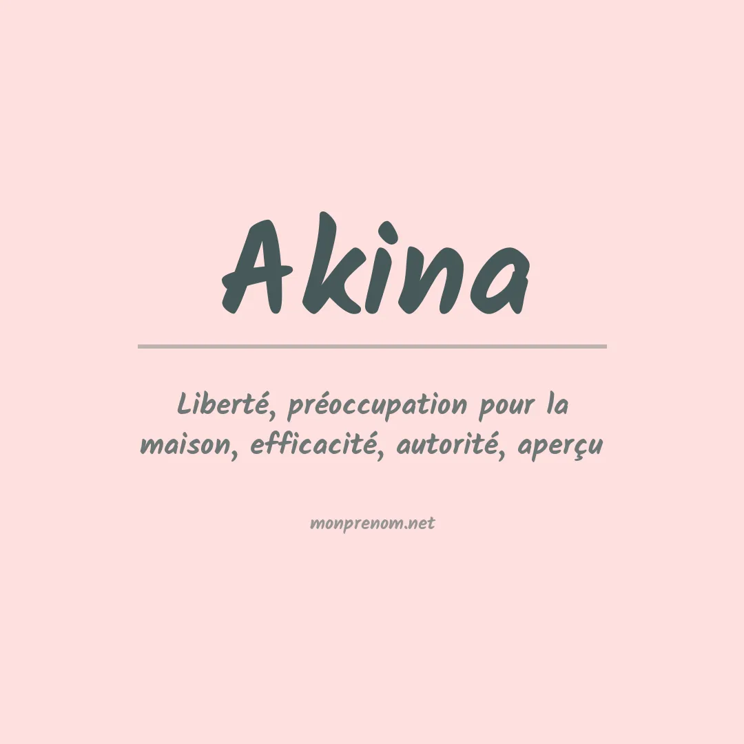 Signification du Prénom Akina