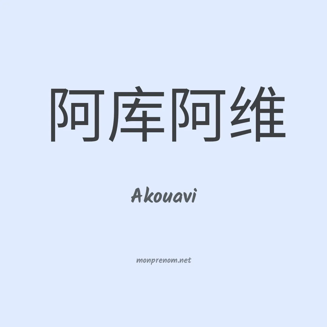 Akouavi en chino