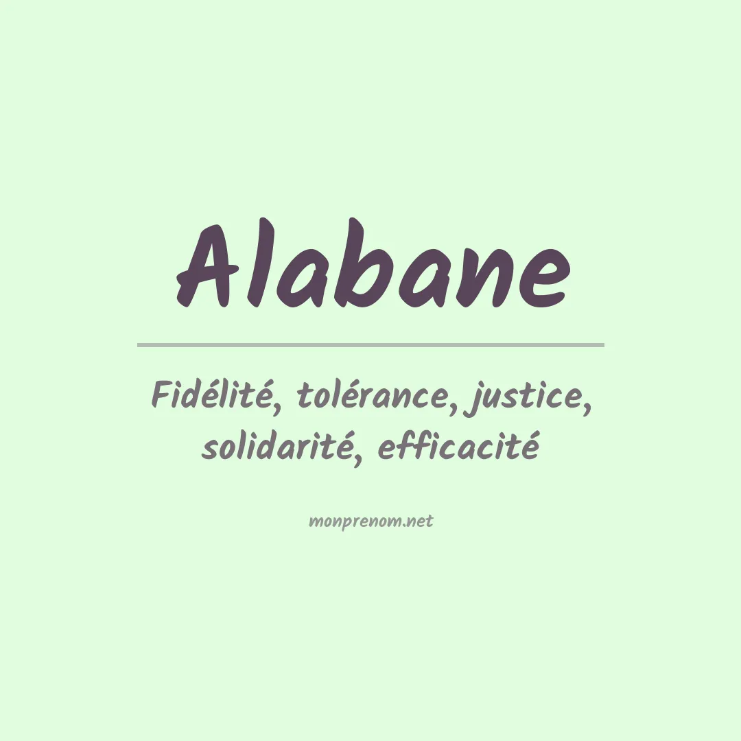 Signification du Prénom Alabane Signification du Prénom Alabane