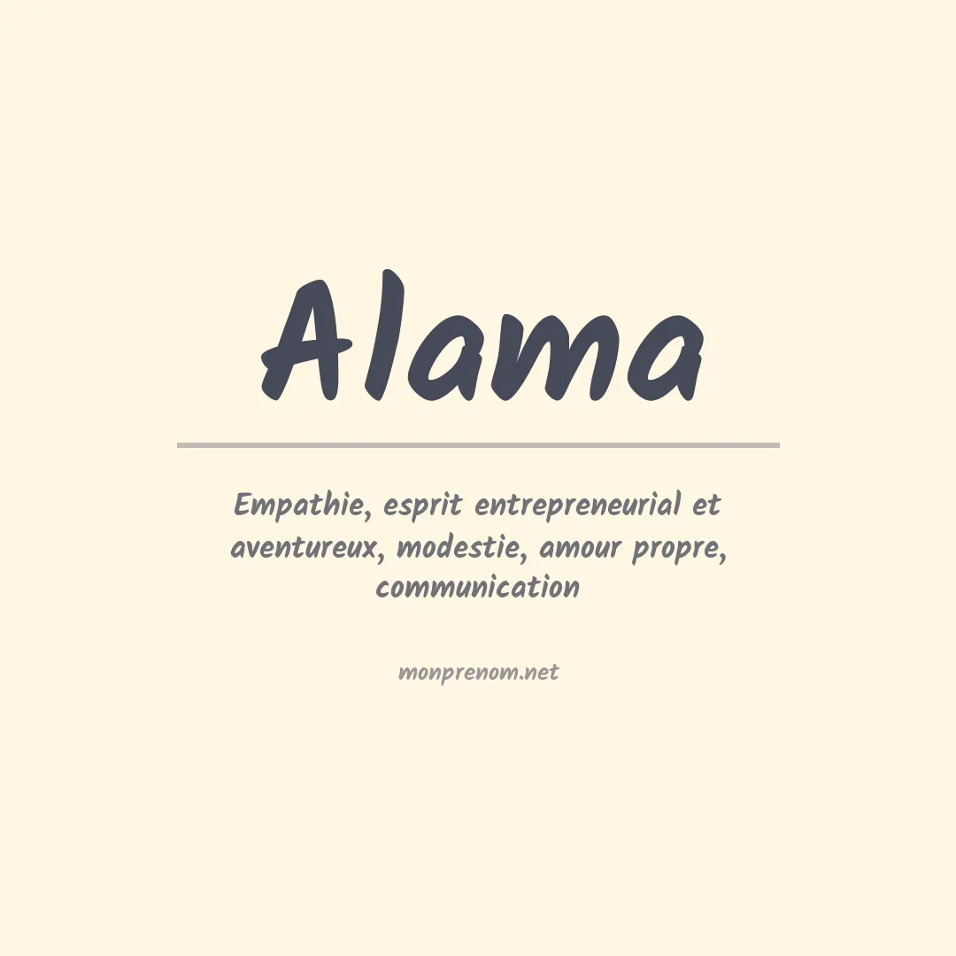 Signification du Prénom Alama