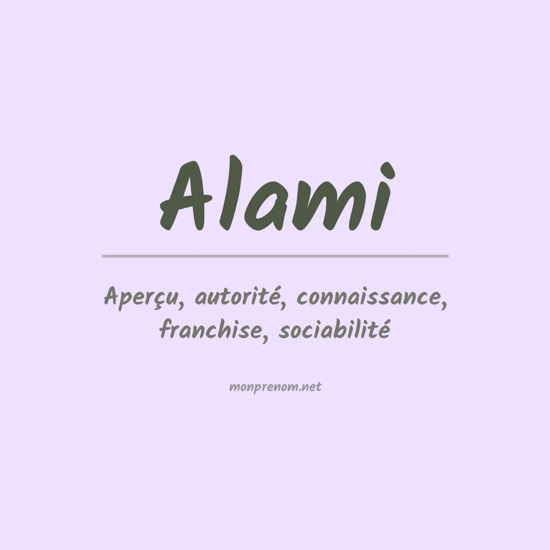 Signification du Prénom Alami