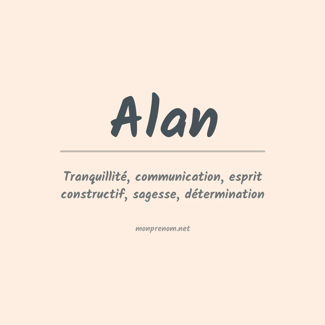 Signification du Prénom Alan