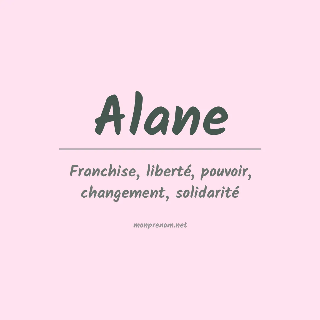 Signification du Prénom Alane