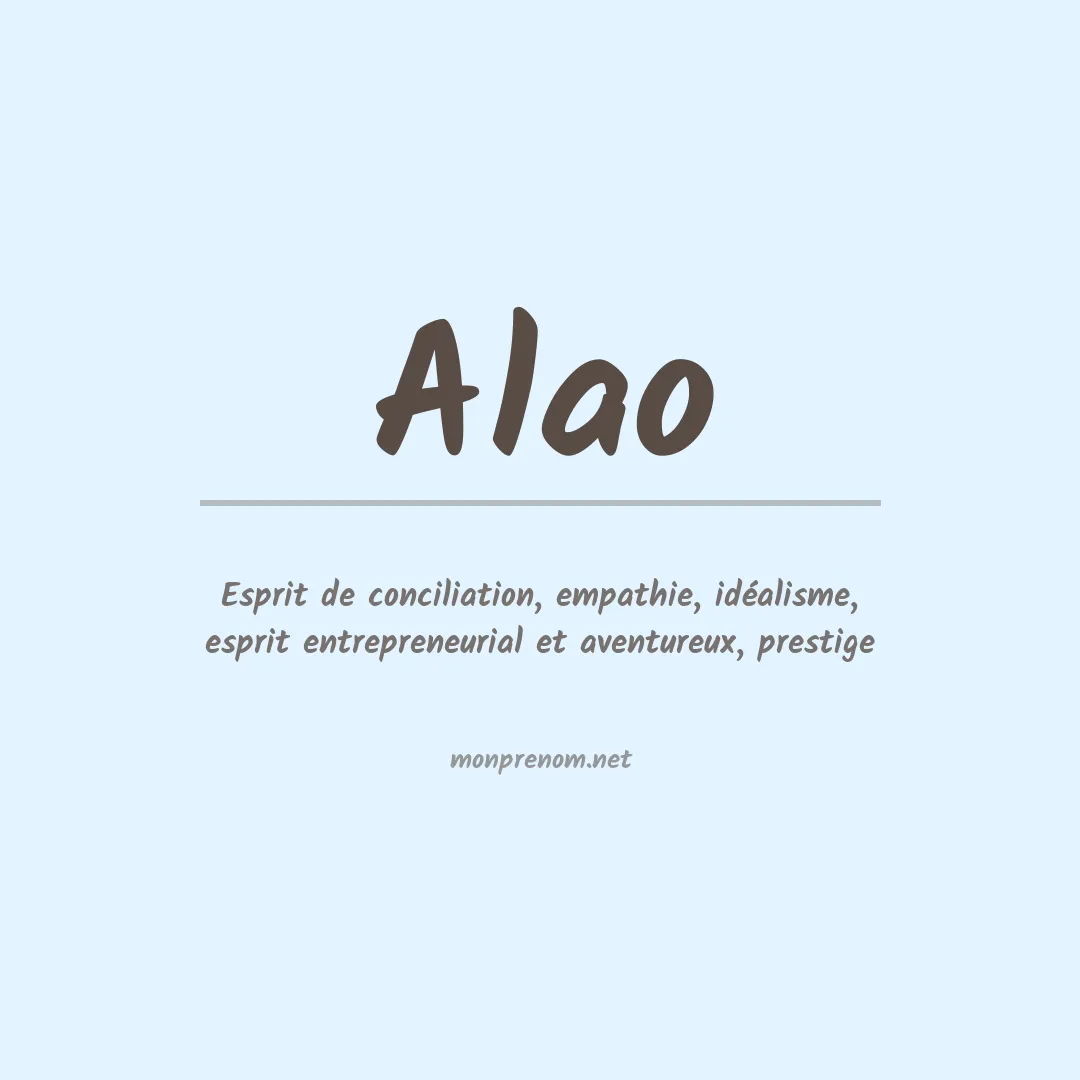 Signification du Prénom Alao