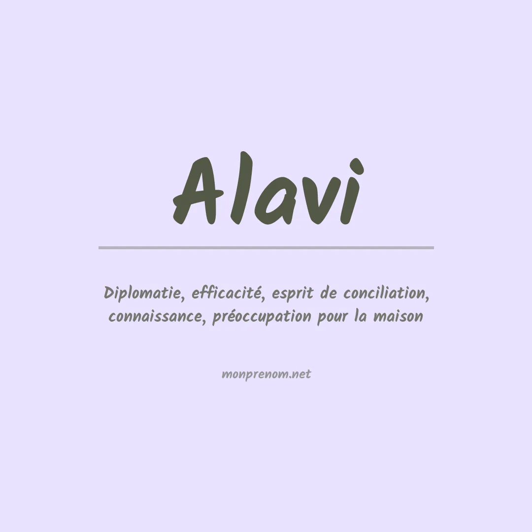 Signification du Prénom Alavi