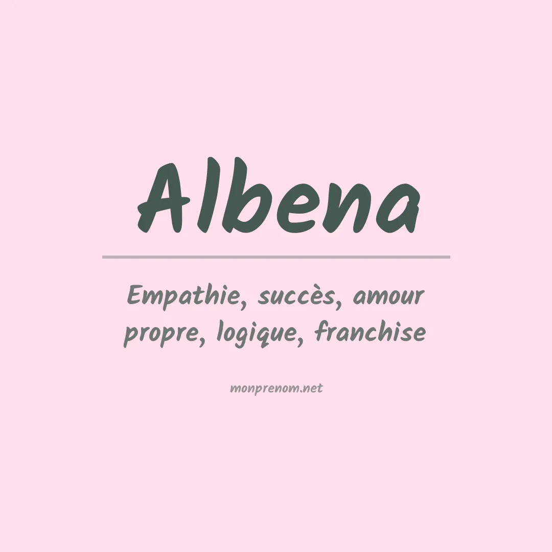 Signification du Prénom Albena Signification du Prénom Albena