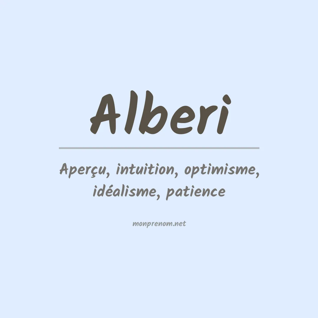 Signification du Prénom Alberi