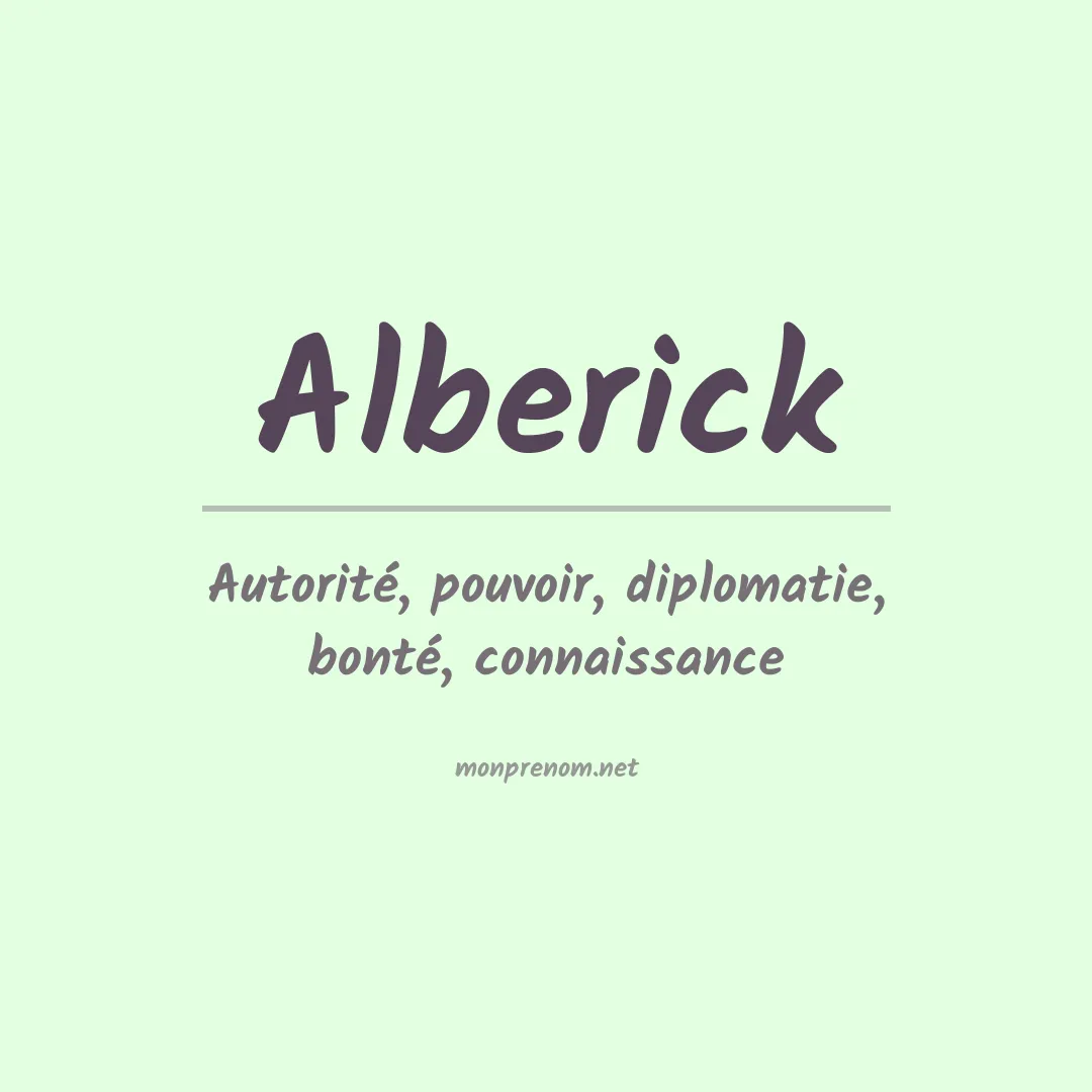 Signification du Prénom Alberick Signification du Prénom Alberick