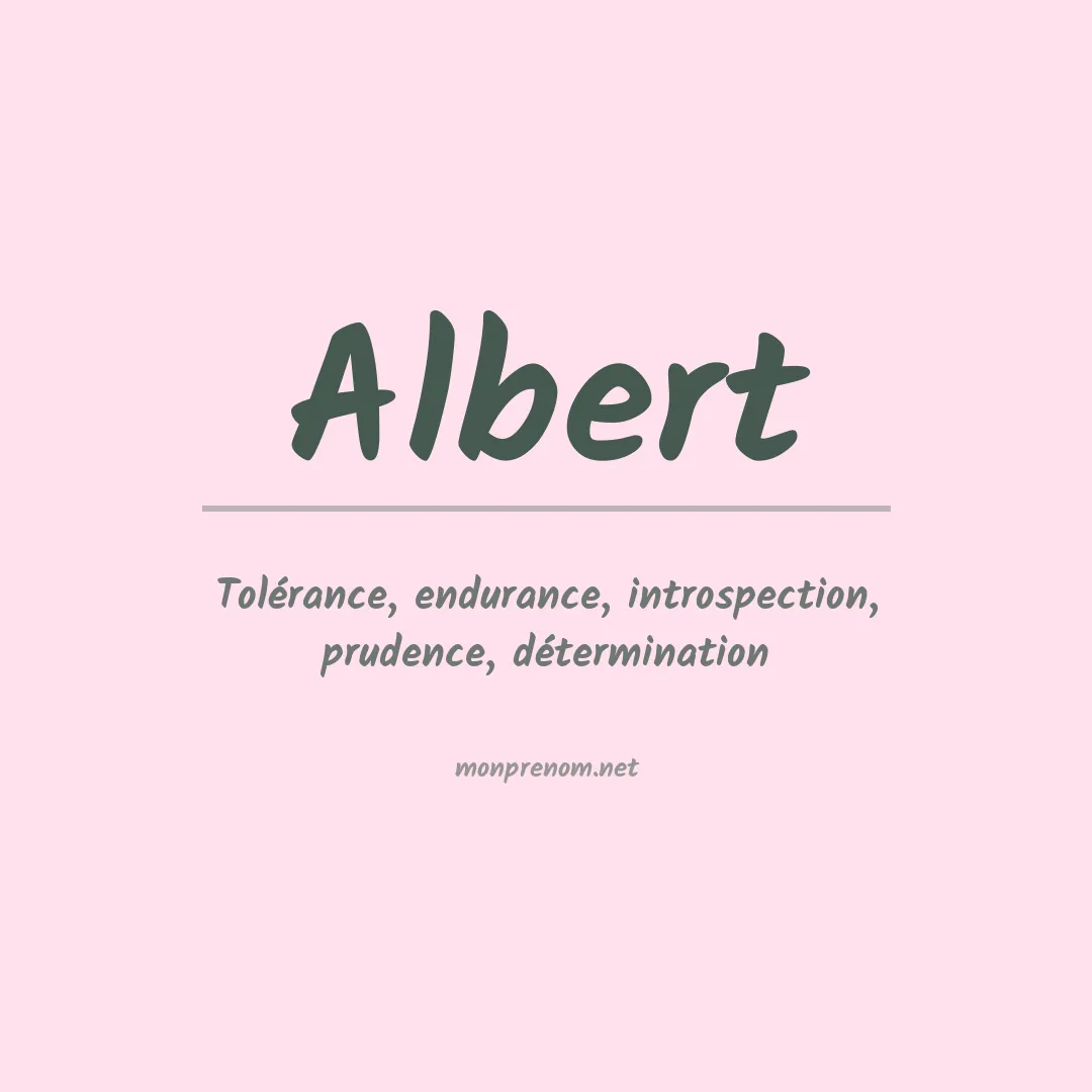 Signification du Prénom Albert