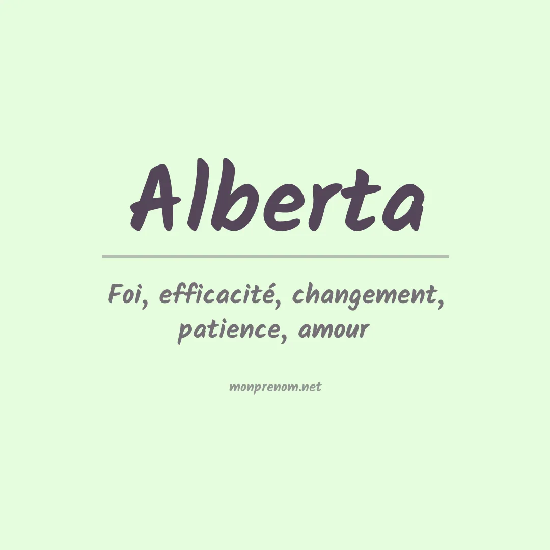 Signification du Prénom Alberta