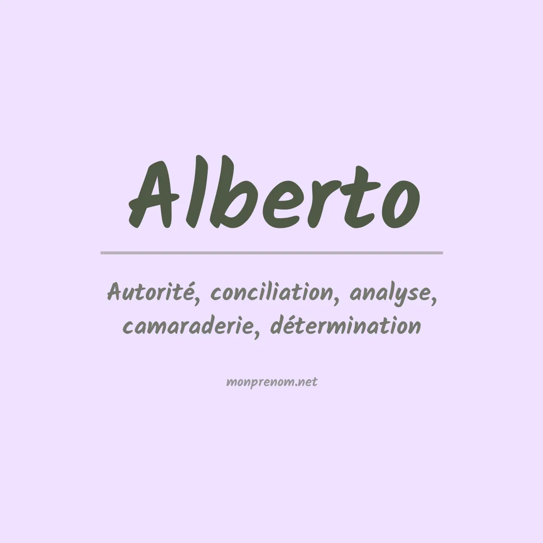 Signification du Prénom Alberto