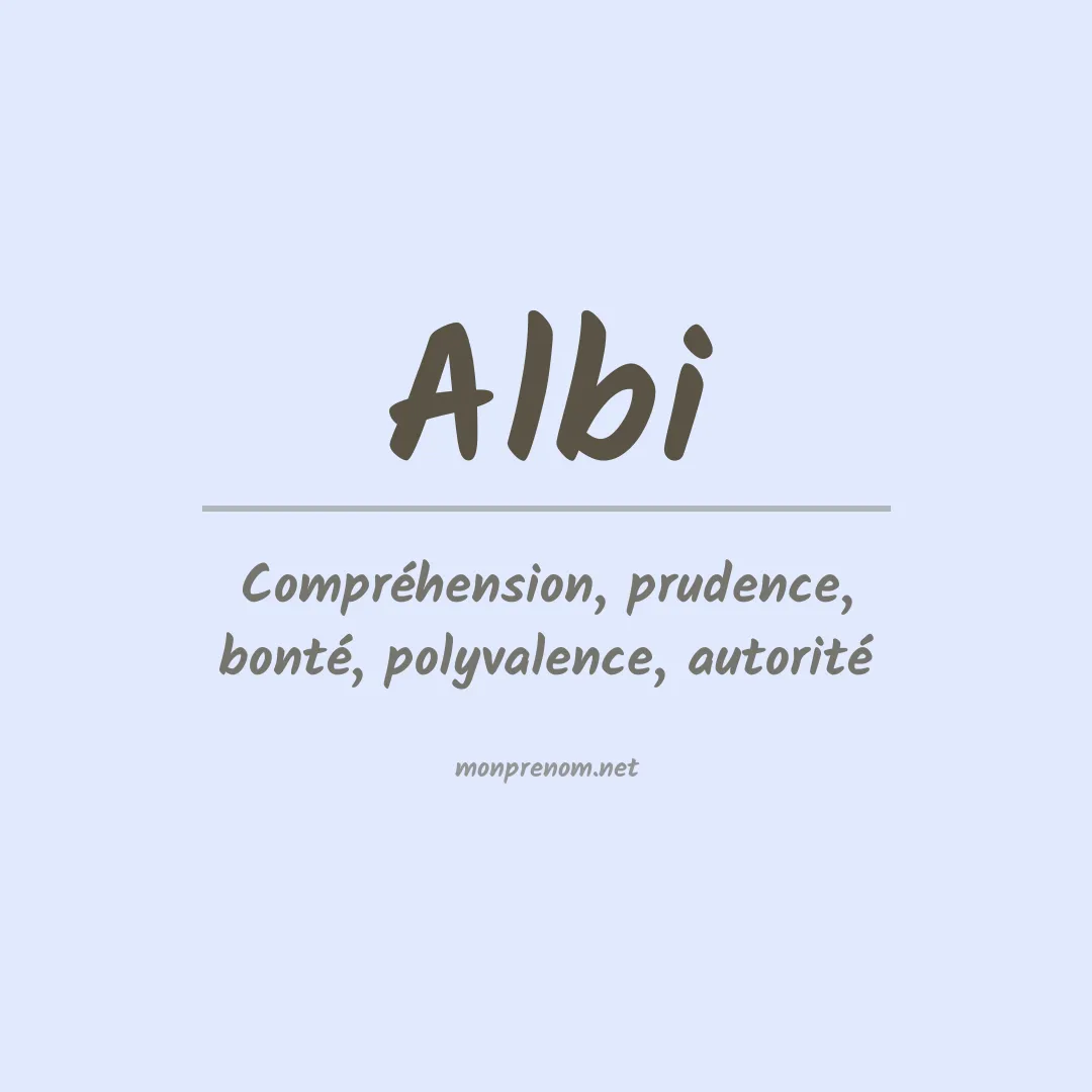 Signification du Prénom Albi