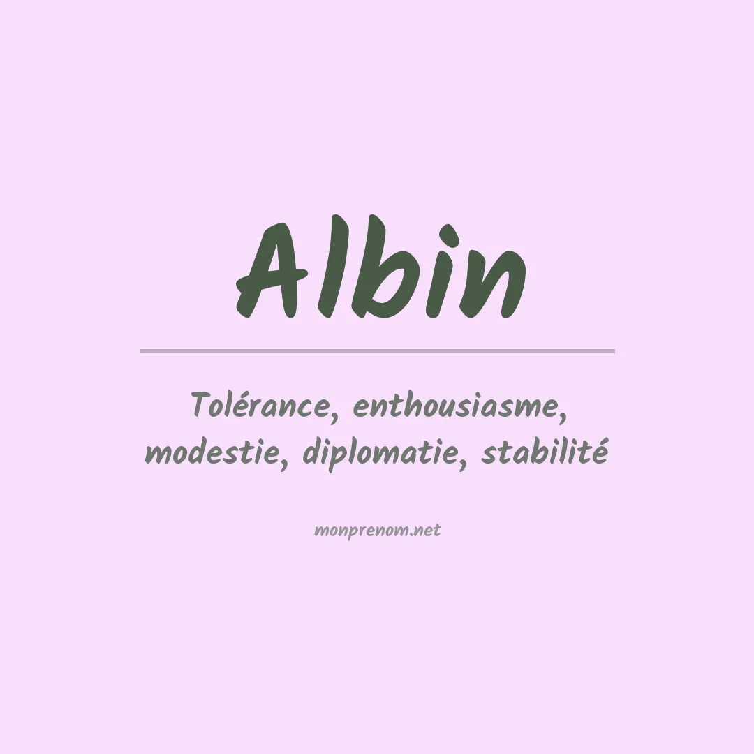 Signification du Prénom Albin