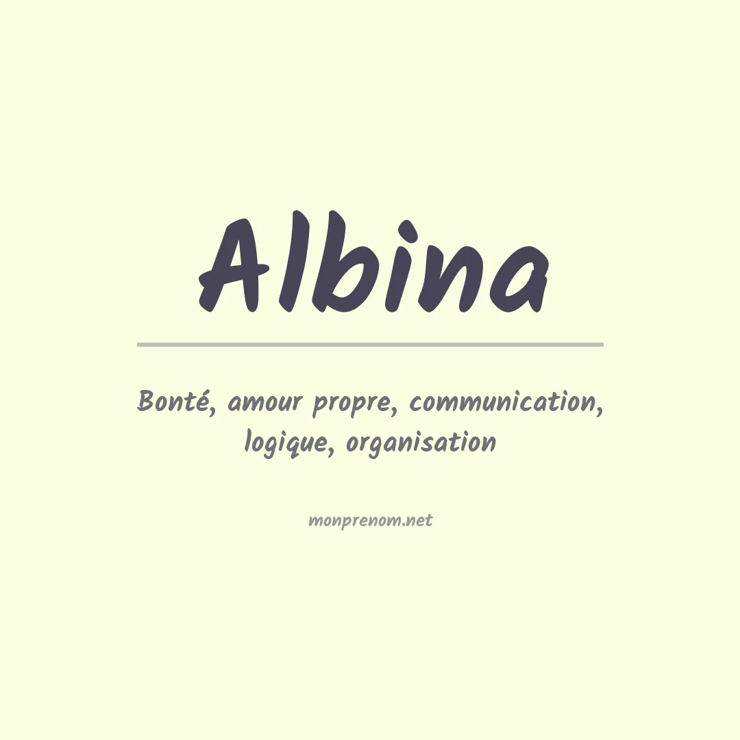 Signification du Prénom Albina