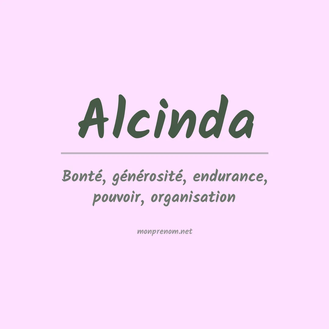 Signification du Prénom Alcinda