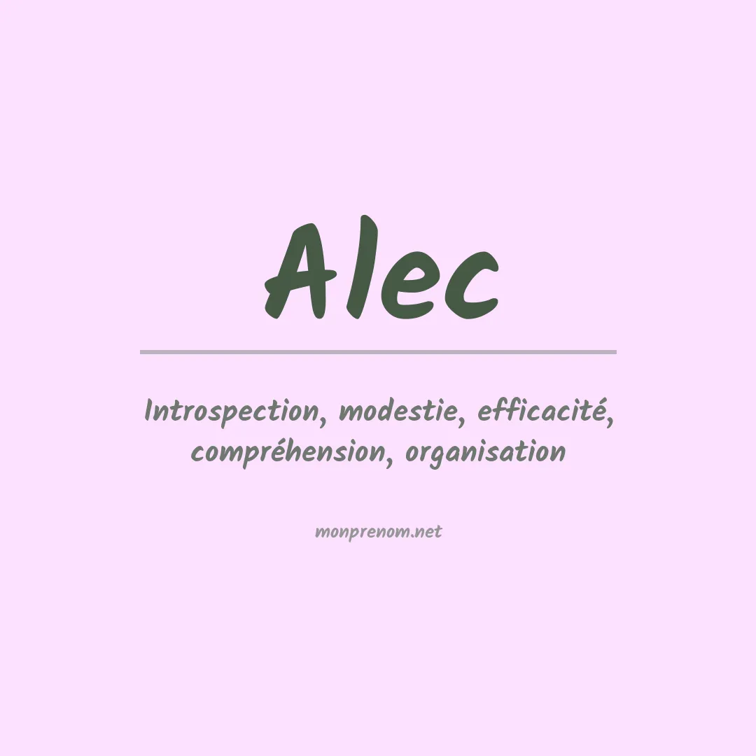 Signification du Prénom Alec