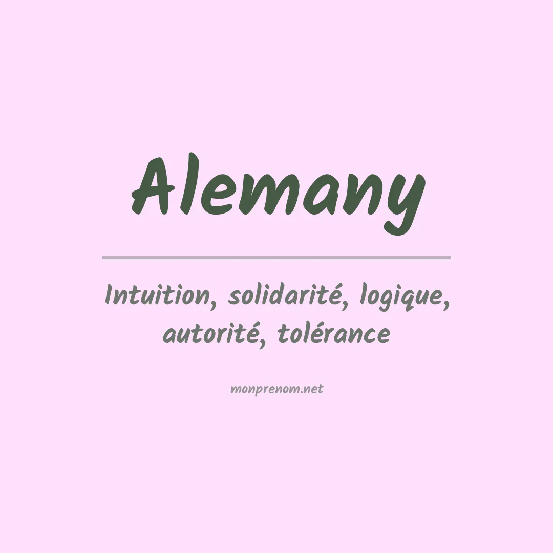 Signification du Prénom Alemany