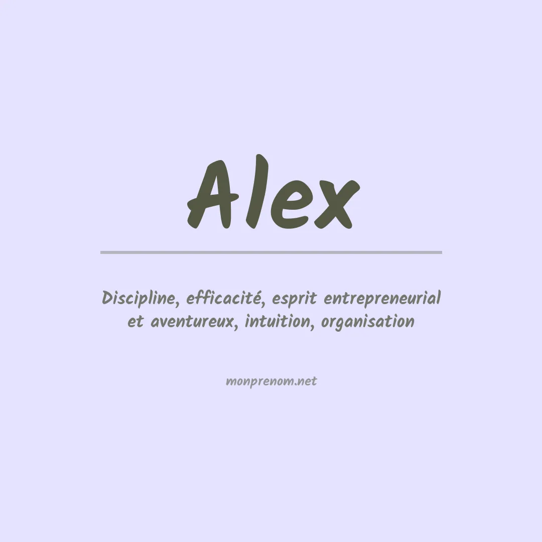 Signification du Prénom Alex