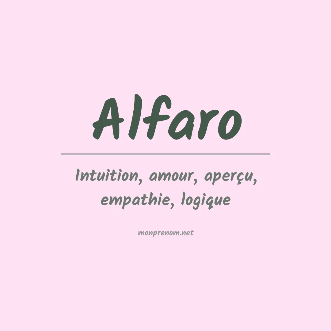 Signification du Prénom Alfaro