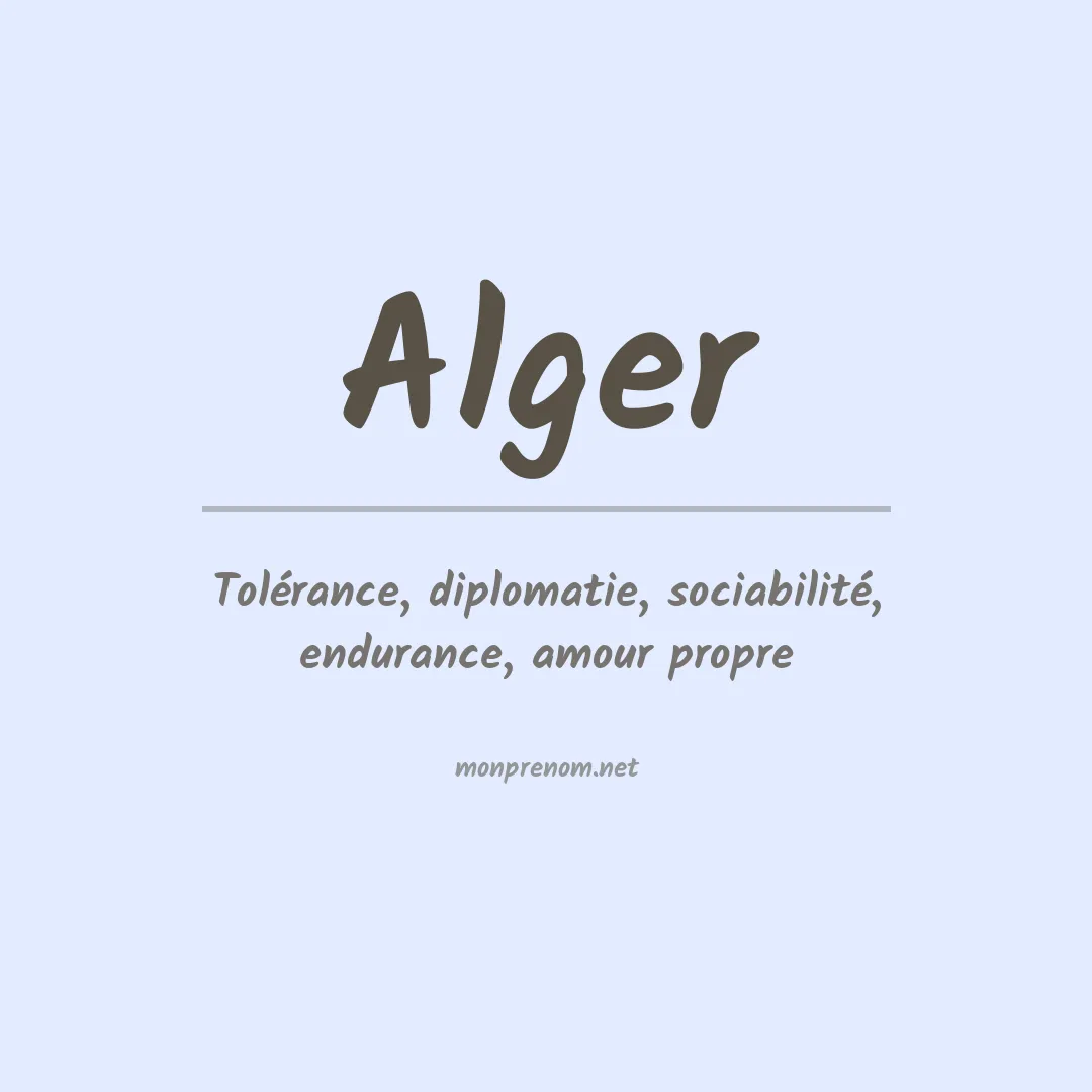 Signification du Prénom Alger