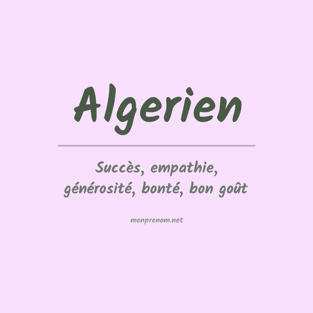 Signification du Prénom Algerien