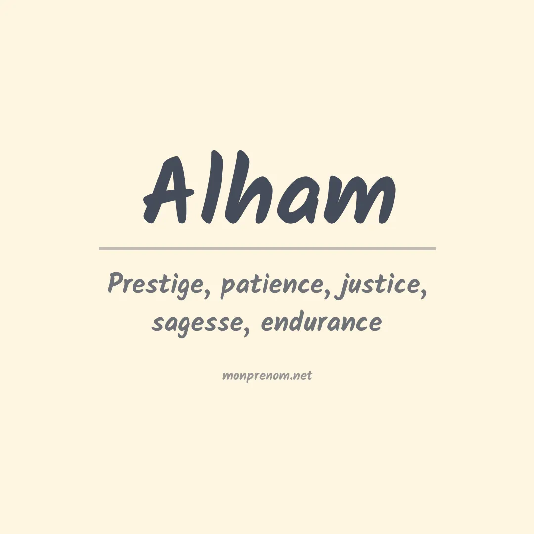 Signification du Prénom Alham Signification du Prénom Alham