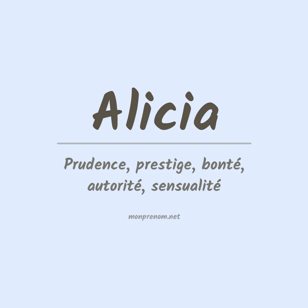 Signification du Prénom Alicia