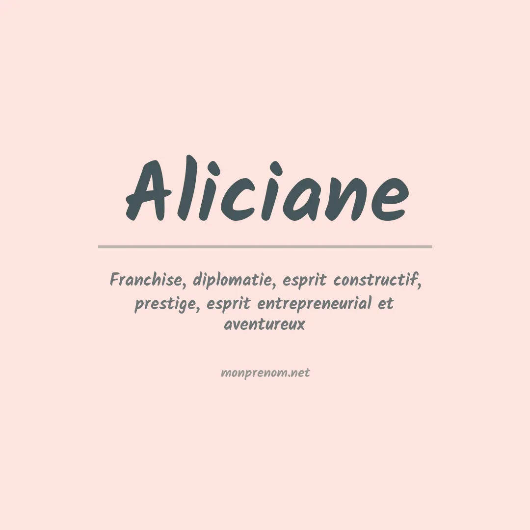 Signification du Prénom Aliciane Signification du Prénom Aliciane