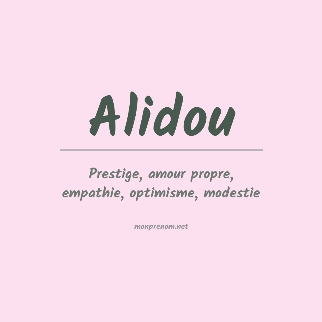 Signification du Prénom Alidou
