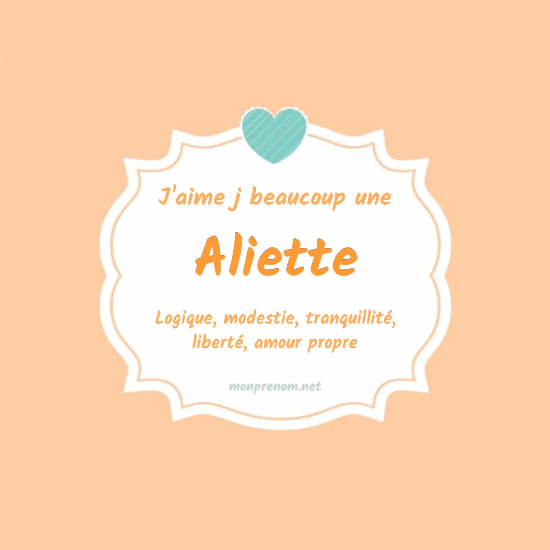 j'aime beaucoup Aliette