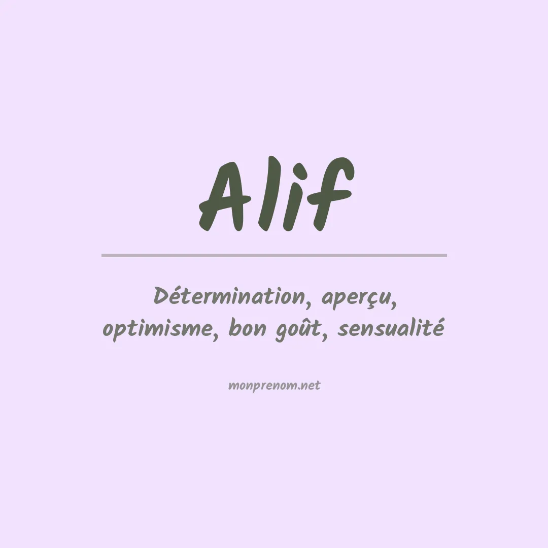 Signification du Prénom Alif