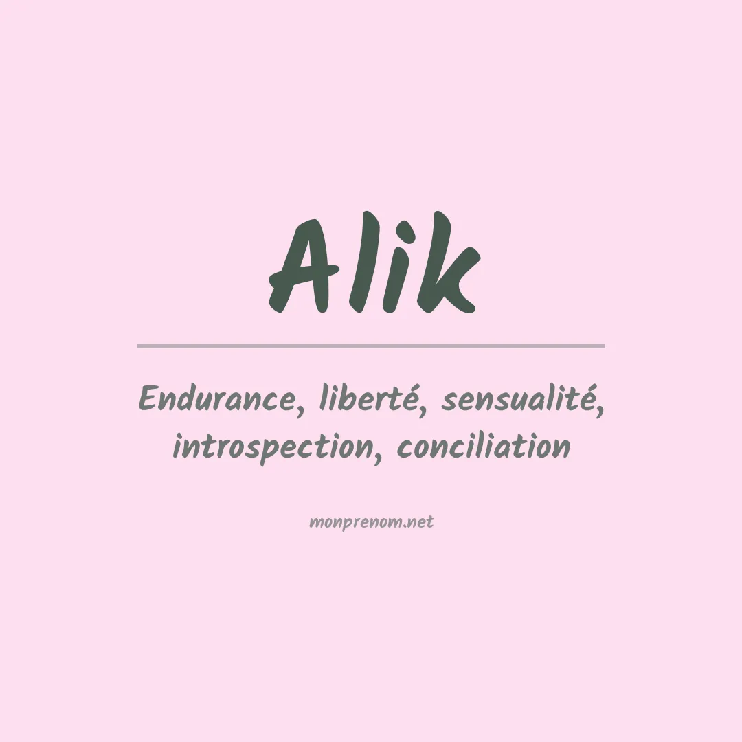 Signification du Prénom Alik Signification du Prénom Alik