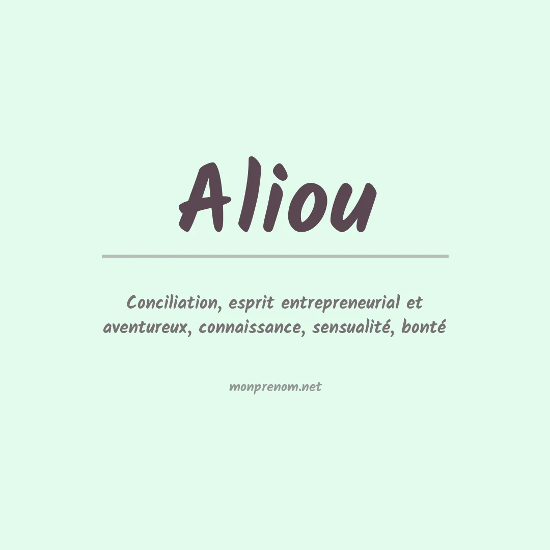 Signification du Prénom Aliou