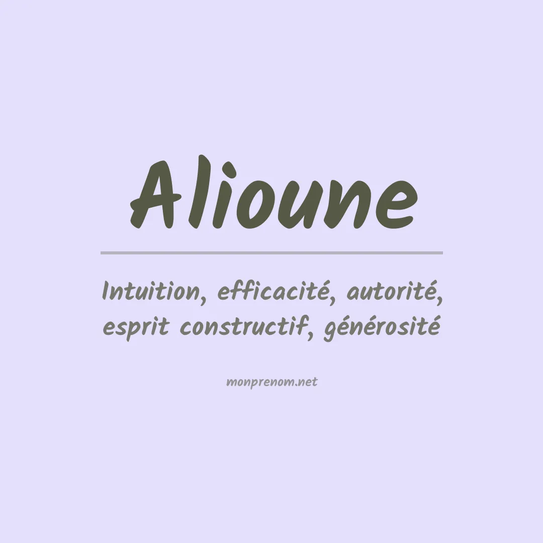 Signification du Prénom Alioune