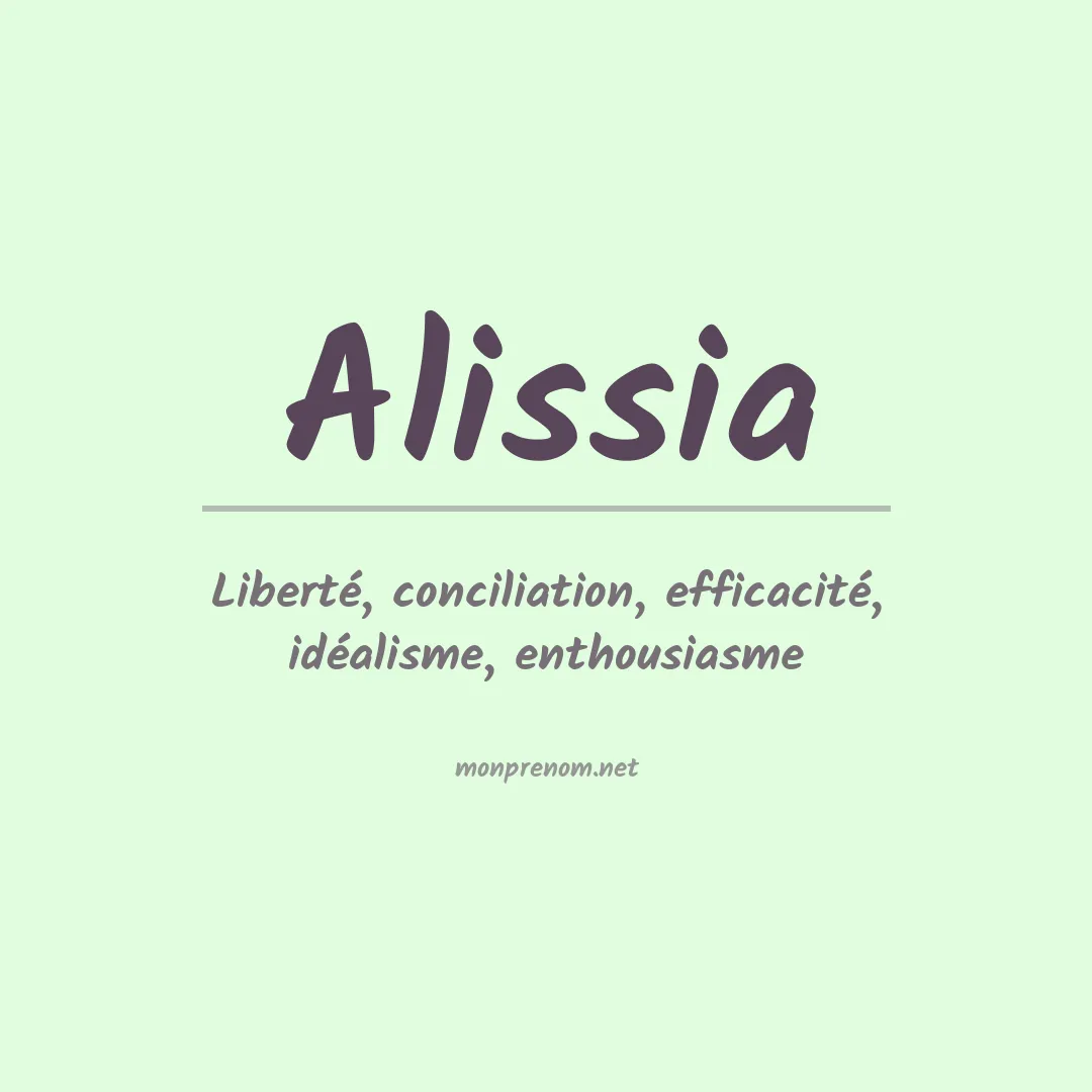 Signification du Prénom Alissia Signification du Prénom Alissia