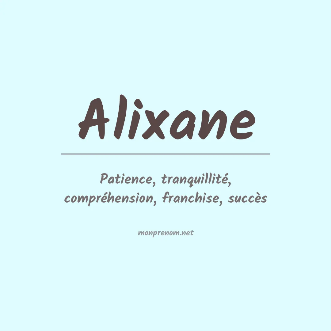 Signification du Prénom Alixane Signification du Prénom Alixane