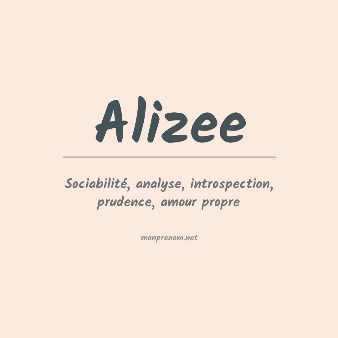 Signification du Prénom Alizee